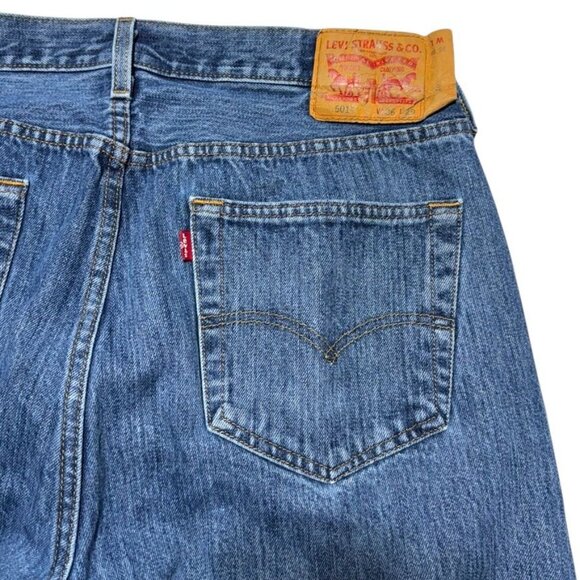 Levi's 501 Straight Cut Jeans Blue Size 36 x 29 - Picture 7 of 11